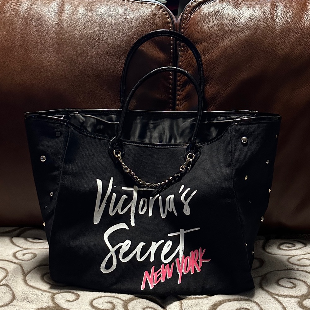 Victoria's Secret Black and Pink Tote